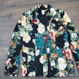 Chico's Flower Jacket - Chico' Size 0 (fits 6-8)